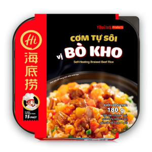 Chính hãng Haidilao - Cơm tự sôi vị bò kho 180g - braised beef flavour - self heating instant rice meal Chính hãng Haidilao - Cơm tự sôi vị bò kho 180g - braised beef flavour - self heating instant rice meal