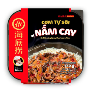 Chính hãng Haidilao - Cơm tự sôi vị nấm cay 160g - Spicy mushrom flavour - self heating instant rice meal  Chính hãng Haidilao - Cơm tự sôi vị nấm cay 160g - Spicy mushrom flavour - self heating instant rice meal