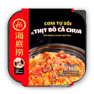 Chính hãng Haidilao - Cơm tự sôi vị thịt bò và cà chua 180g - beef and tomato flavour - self heating instant rice meal Chính hãng Haidilao - Cơm tự sôi vị thịt bò và cà chua 180g - beef and tomato flavour - self heating instant rice meal