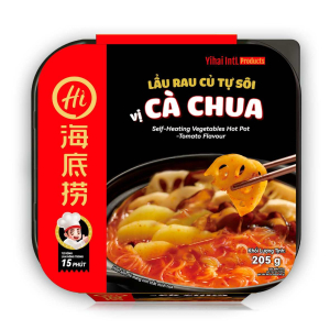 Chính hãng Haidilao - Lẩu rau củ tự sôi vị cà chua 205g - Tomato flavour - Seft heating instant vegetable noodle hot pot Chính hãng Haidilao - Lẩu rau củ tự sôi vị cà chua 205g - Tomato flavour - Seft heating instant vegetable noodle hot pot