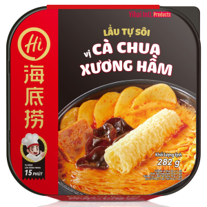 Chính hãng Haidilao - Lẩu tự sôi vị cà chua và xương hầm 282g - Tomato and bone broth flavour -  Seft heating instant noodle hot pot Chính hãng Haidilao - Lẩu tự sôi vị cà chua và xương hầm 282g - Tomato and bone broth flavour -  Seft heating instant noodle hot pot