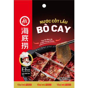 Chính hãng Haidilao - Nước cốt lẩu vị bò cay 150g - Spicy beef flavour hot pot soup base Chính hãng Haidilao - Nước cốt lẩu vị bò cay 150g - Spicy beef flavour hot pot soup base